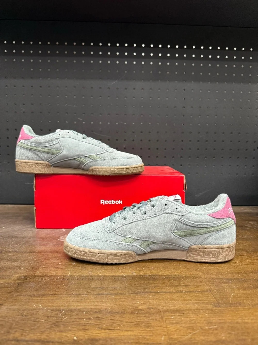 New W/ Box! Womens Reebok Club C Revenge Vintage 'Dark Fog/Dark Fog/Studio Pink'